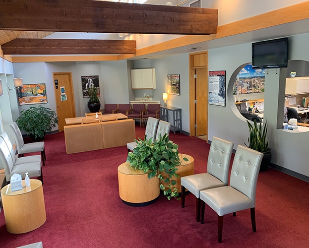 Dental office waiting room