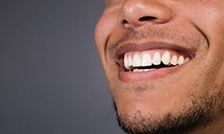 Close up of man smiling
