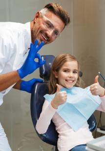 young child visiting dentist 