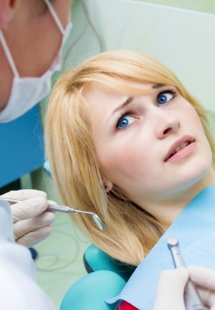 woman getting nitrous oxide sedation