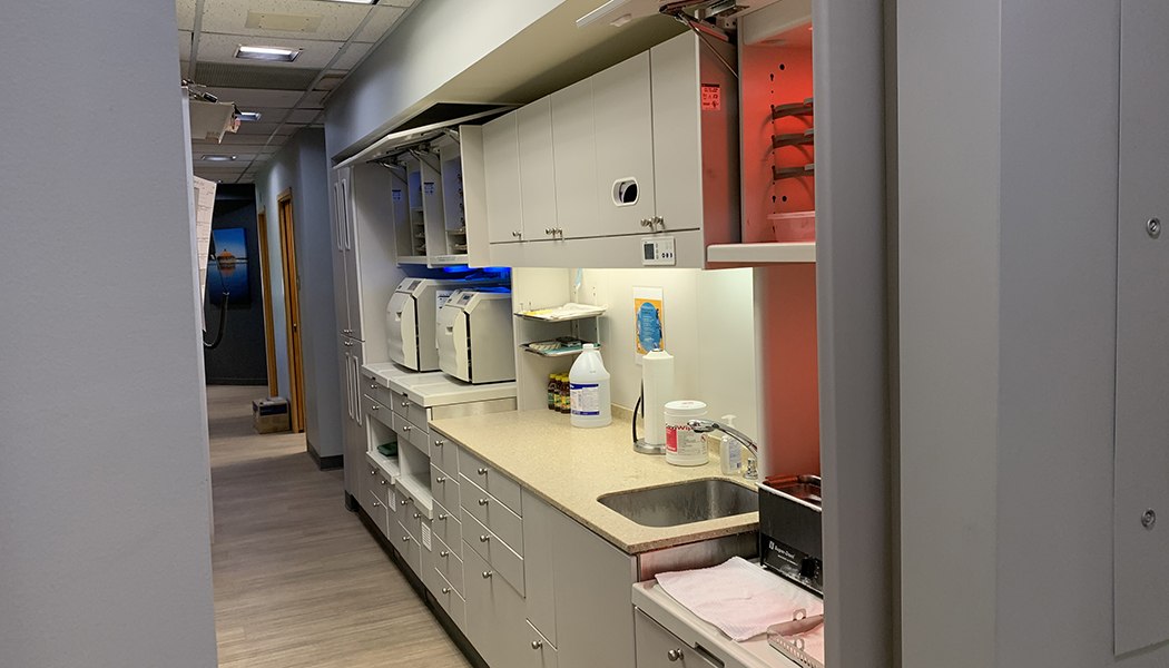 Dental lab and storage area