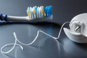 toothbrush and floss